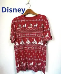 Disney Parks ディズニー ミッキーマウス 総柄 クリスマス Tシャツ