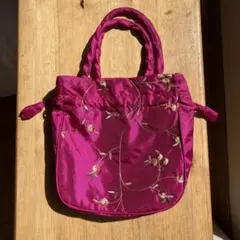 【衣装小物などに】レトロチャイナ風のバッグ20cm×20cm