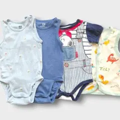 ベビー服 70 4点セット ロンパース ベスト 夏 男の子 H&M スヌーピーのサムネイル