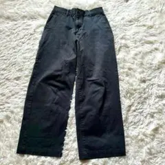 無印良品【美品】ストレッチワイドチノパンツ M 黒 メンズのサムネイル
