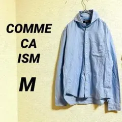 【ゴムサイズム】 メンズ シャツ ブルー系 オフィスカジュアル 綿100% 通勤