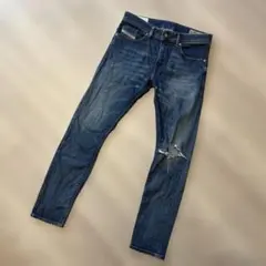 DIESEL ディーゼル ダメージ加工 ダークブルースキニーデニム W30