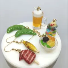 りょうれい様専用、ジョッキ、ビール、枝豆、イカ焼き、祭、夏