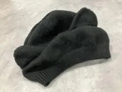 黒のニット帽 ベビー用　猫耳付き