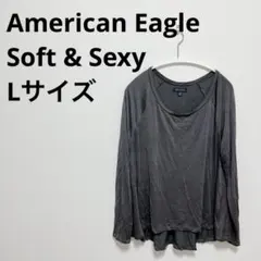 American Eagle Lサイズ グレー 長袖Tシャツ カットソー