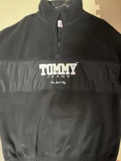 TOMMY JEANS ブラック フリースジャケット M