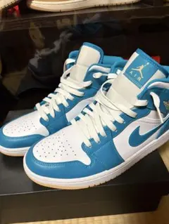 エア ジョーダン 1 ミッド アクアトーン　黒タグ付