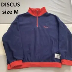 Discus ネイビー/オレンジ ハーフジップ　フリース