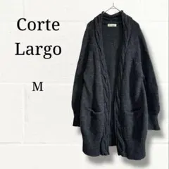 Corte Largo アルパカ混 ケーブル編み ロングカーディガン Mのサムネイル
