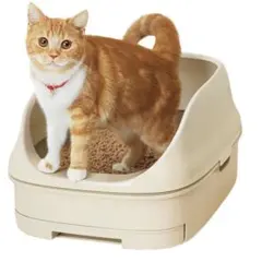 ニャンとも清潔トイレ　猫用トイレ本体 オープンタイプ ライトベージュのサムネイル