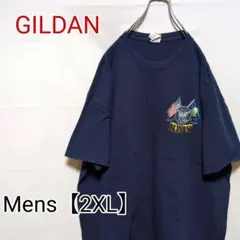 S56【US輸入】GILDAN(ギルダン)　半袖Tシャツ【メンズ2XL】ネイビー