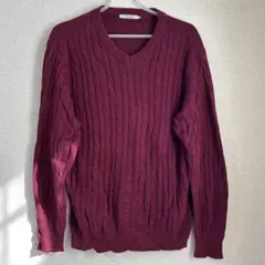 ボルドー ニット