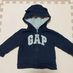 【お値下げ中】baby Gap クマ耳付き裏起毛パーカー