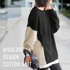 9/9限定【美品】✨️antiqua✨️バイカラー綿ニット《終売品》￥5940→