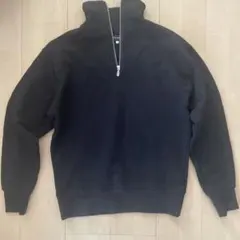 BACK NUMBER ハーフジップスウェット S ブラック