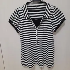 犬印本舗　授乳服　半袖カットソー　ボーダー柄　M〜Lサイズ