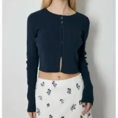 マウジー CROPPED BUTTON UP KNITカーディガン