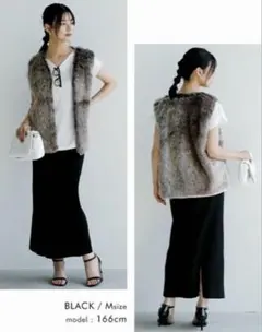 ★新品♡ aquagarageリブニットナロースカート★