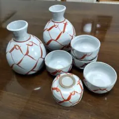 陶器製お猪口と徳利セット