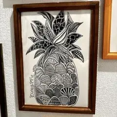 夏インテリア　パイナップル　pineapple NA2& パイナップルデザイン画