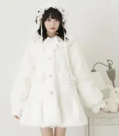 ホワイトフリースコート M-Lサイズ