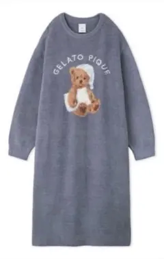 美品　GELATO PIQUE クマデザイン　ロングルームウェア