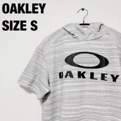 美品　OAKLEY オークリー　半袖　パーカー グレー　Sサイズ