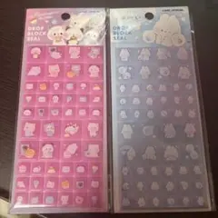 【正規品】ふあみい・もちもちぱんだ　ドロップブロックシール　2枚セット①