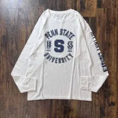 Champion チャンピオン 長袖カットソー ホワイト M 古着