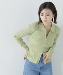 ダブルジップ ニット