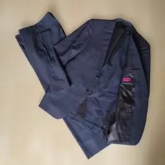 【Mr.JUNKO】ストライプ ビジネススーツセットアップ /ベスト付/3ピース