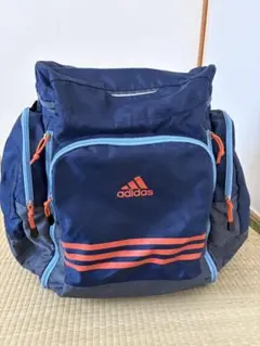 【adidas 】大型リュック　ネイビー/オレンジ