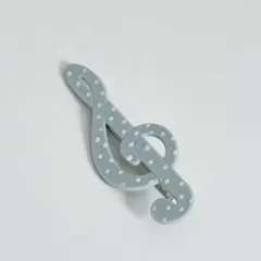 ドット 水玉 ト音記号 音符 ヘアクリップ ウィッシュコア 森ガール 水色系統
