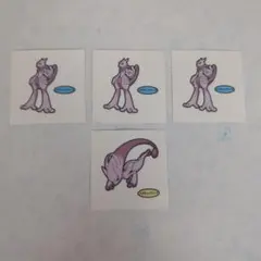 ポケモンデコキャラシール　メガミュウツーY　メガミュウツーX　４枚セット