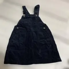 UNIQLO ネイビー コーデュロイ ジャンバースカート