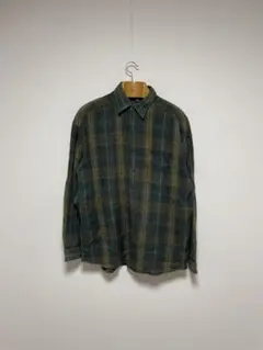 STRUCTURE オンブレチェック ネルシャツ フランネル シャドーチェック