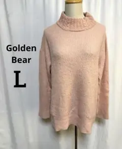 Golden Bear ゴールデンベア L ケーブル編みハイネックニット