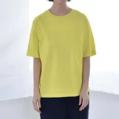 yohaku 余白　sense　パネルパターンTシャツ　イエロー