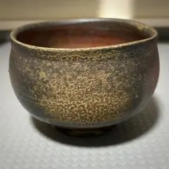 岡山県重要無形文化財 松井與之 備前焼 茶盌 共箱共布栞 抹茶碗 抹茶