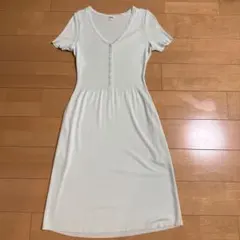 FOXEY BOUTIQUE 半袖 ひざ丈ワンピース ライトブルー 40
