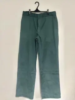 Dickies ワークパンツグリーンストレート vintage古着　ディッキーズ