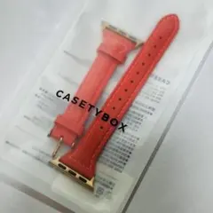 CASETYBOX Apple Watch バンド テラコッタ　オレンジ　レザー