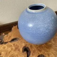 渓雪窯　結晶釉　花瓶