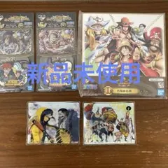【新品未使用】一番くじ　ワンピース　色紙　ガラスプレート　ラバーマスコット