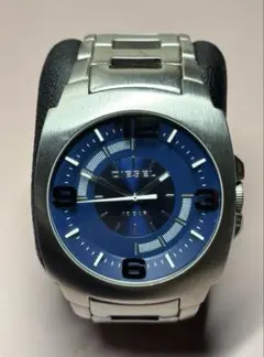 【稼働品】DIESEL DZ1105 ブルー文字盤 ビッグフェイス メンズ腕時計