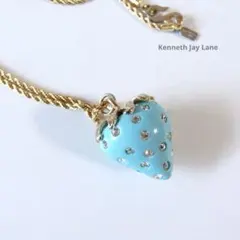 Kenneth Jay Lane ケネスジェイレーン　いちご　ネックレス　水色