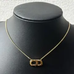 美品 Christian Dior ネックレス CDロゴ ゴールド