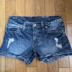 デニム-ショートパンツ ダメージ加工 64