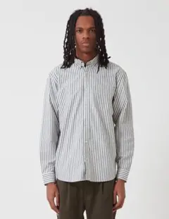 Carhartt Wip ストライプ L/S Simon Shirt Black