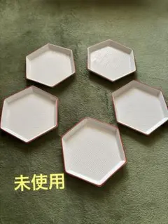 たち吉　六角形 皿 5枚セット 陶器 和食器のサムネイル